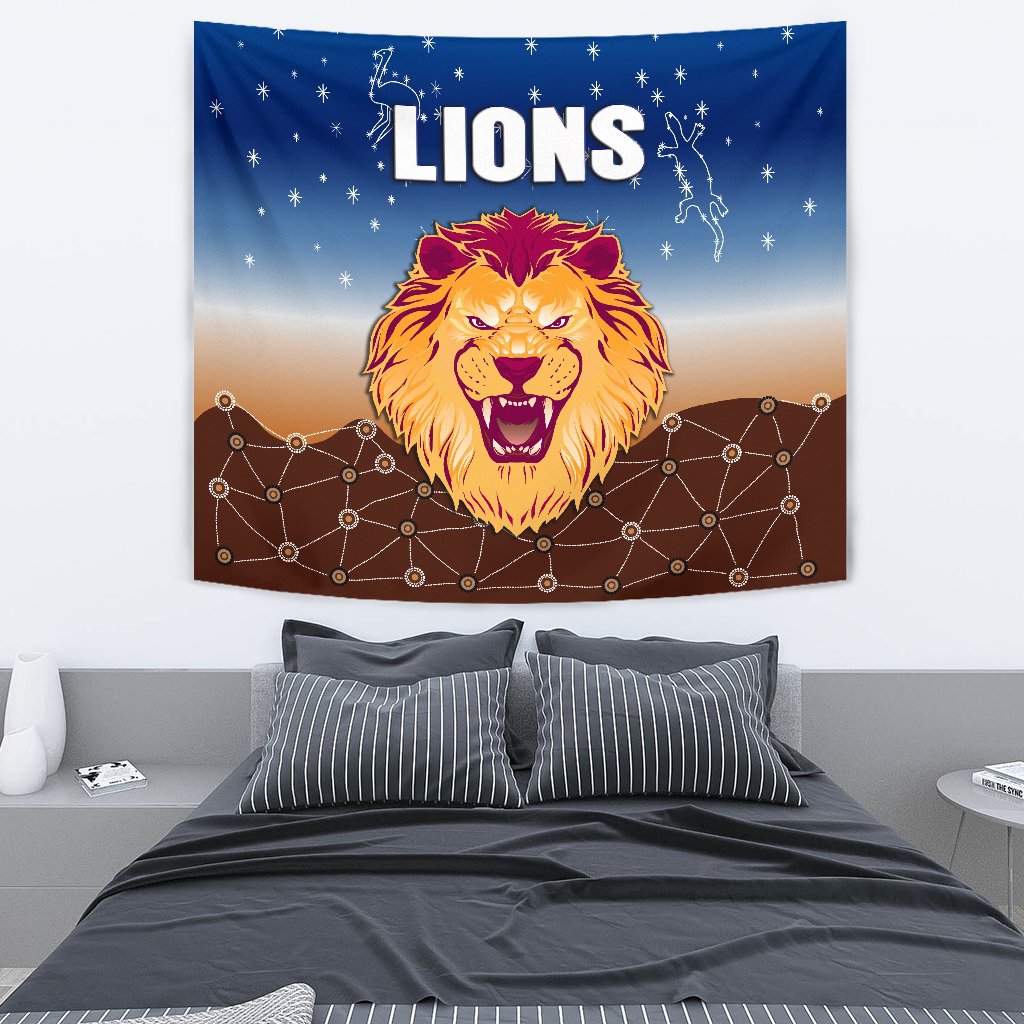 Brisbane Lions Tapestry Simple Indigenous - Vibe Hoodie Shop