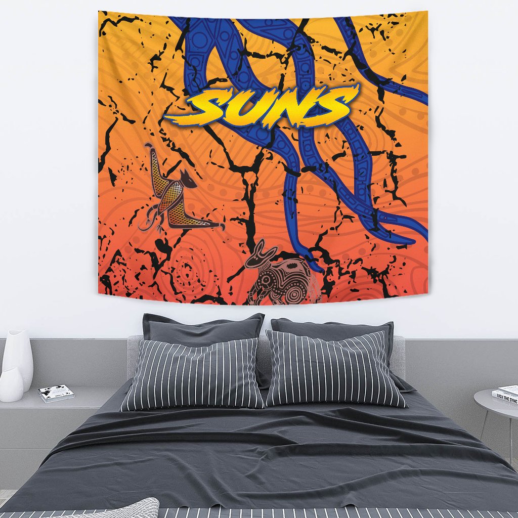 Gold Coast Zip Tapestry Suns Origin Indigenous - Vibe Hoodie Shop