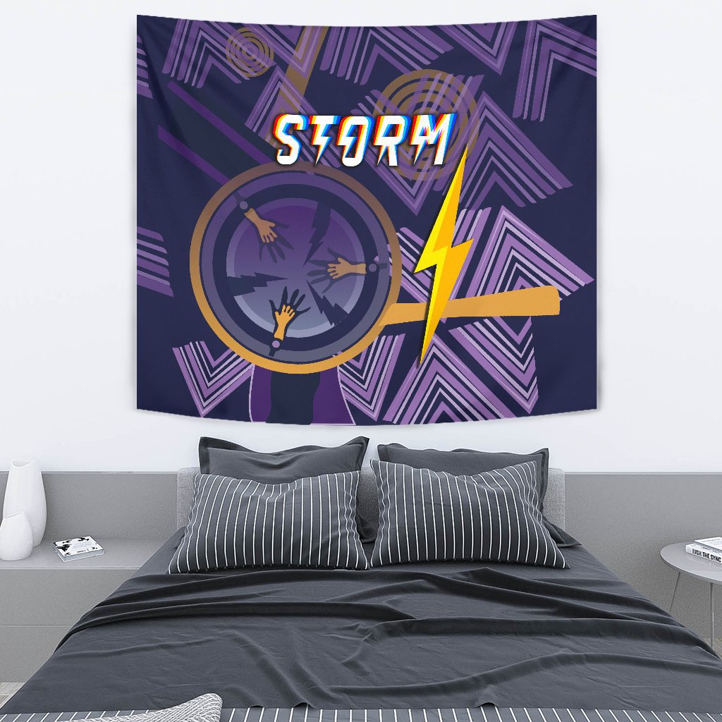 Melbourne Storm Tapestry Simple Indigenous - Purple - Vibe Hoodie Shop