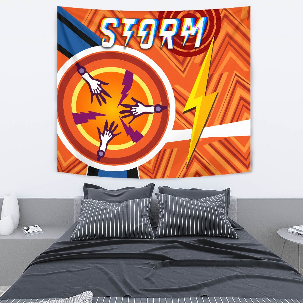 Melbourne Storm Tapestry Simple Indigenous - Orange - Vibe Hoodie Shop