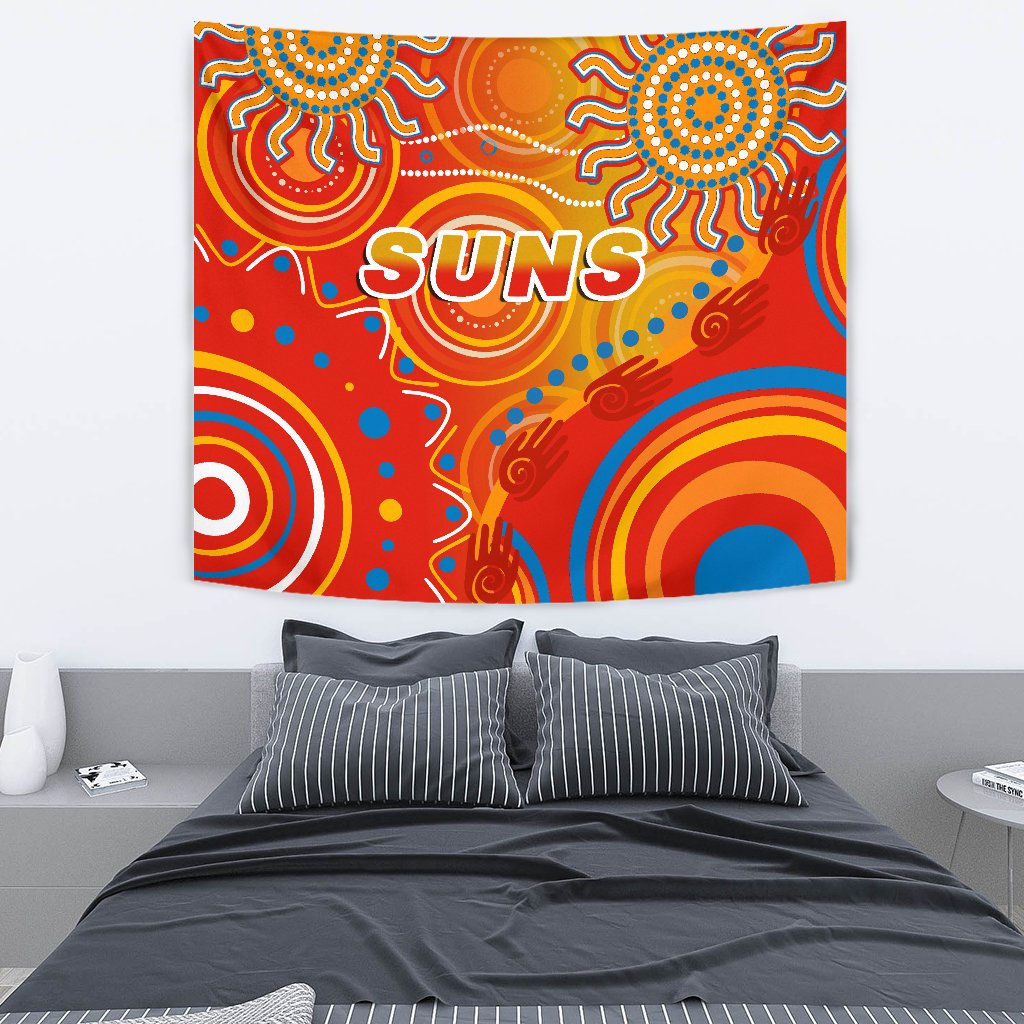 Suns Tapestry Sun Indigenous Gold Coast - Vibe Hoodie Shop