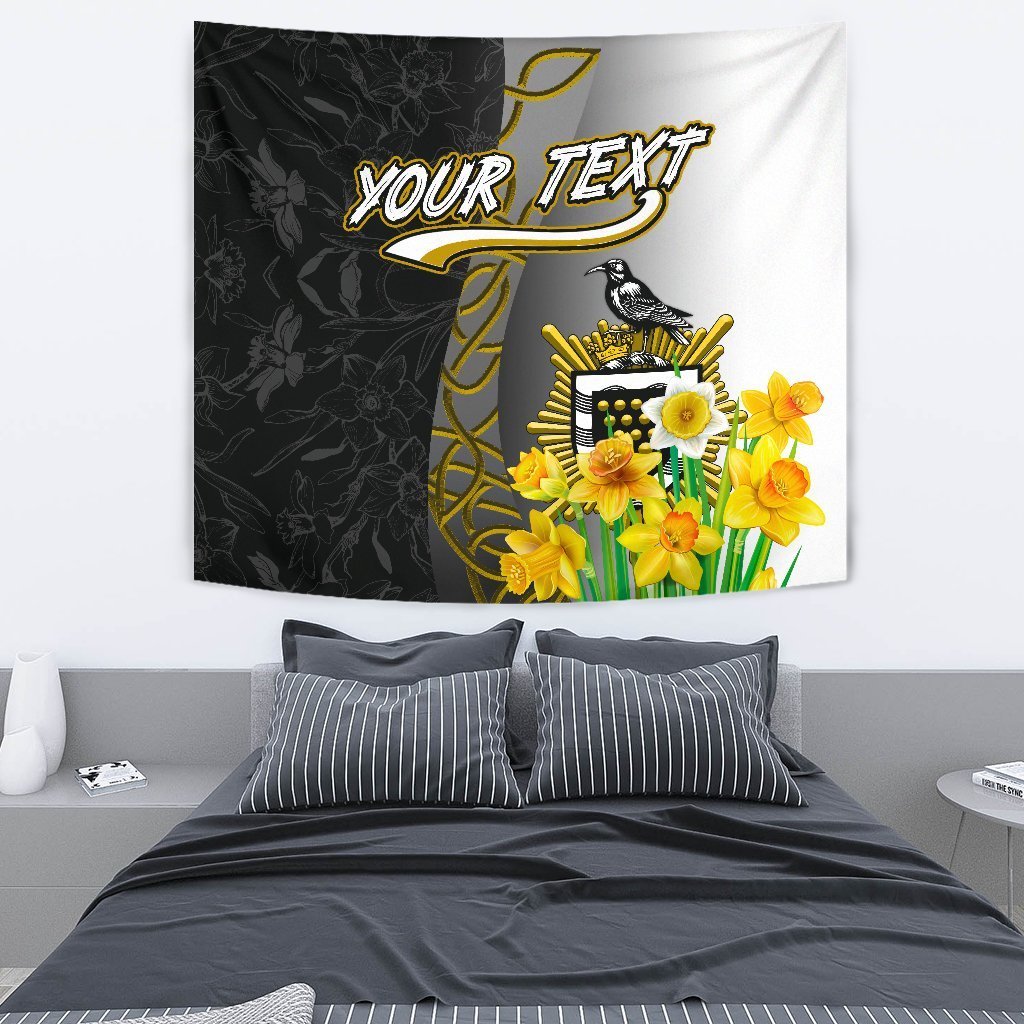 Cornwall Celtic Custom Personalised Tapestry - Daffodil With Seal - Vibe Hoodie Shop