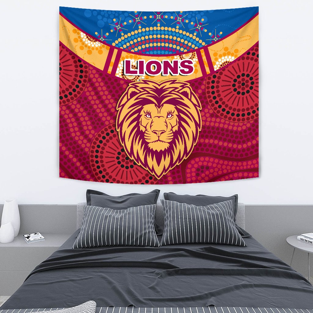 Brisbane Indigenous Tapestry Proud Lions - Vibe Hoodie Shop