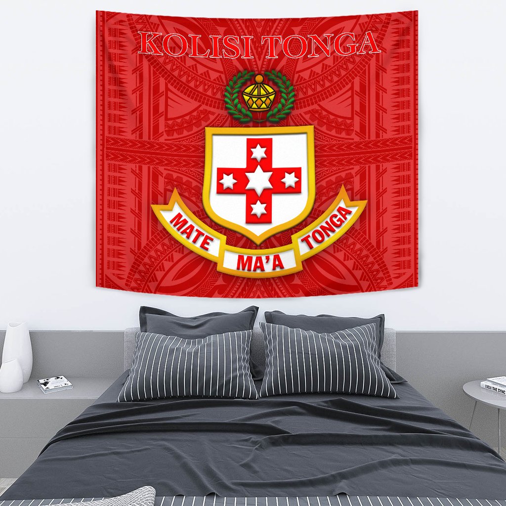 Kolisi Tonga Tapestry Mate Ma'a Tonga Unique Rugby Style - Vibe Hoodie Shop