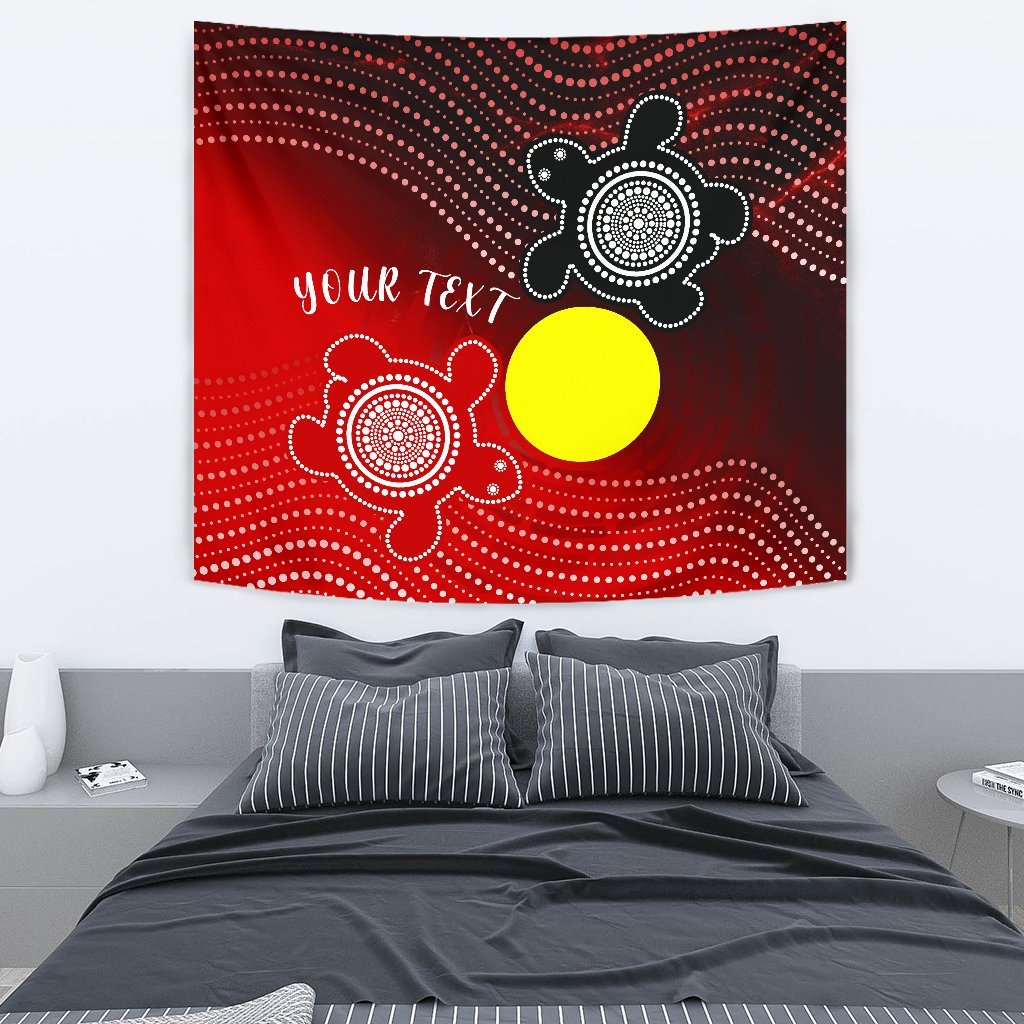 Custom Aboriginal Tapestry - Indigenous Circle Dot Painting Style - - Vibe Hoodie Shop