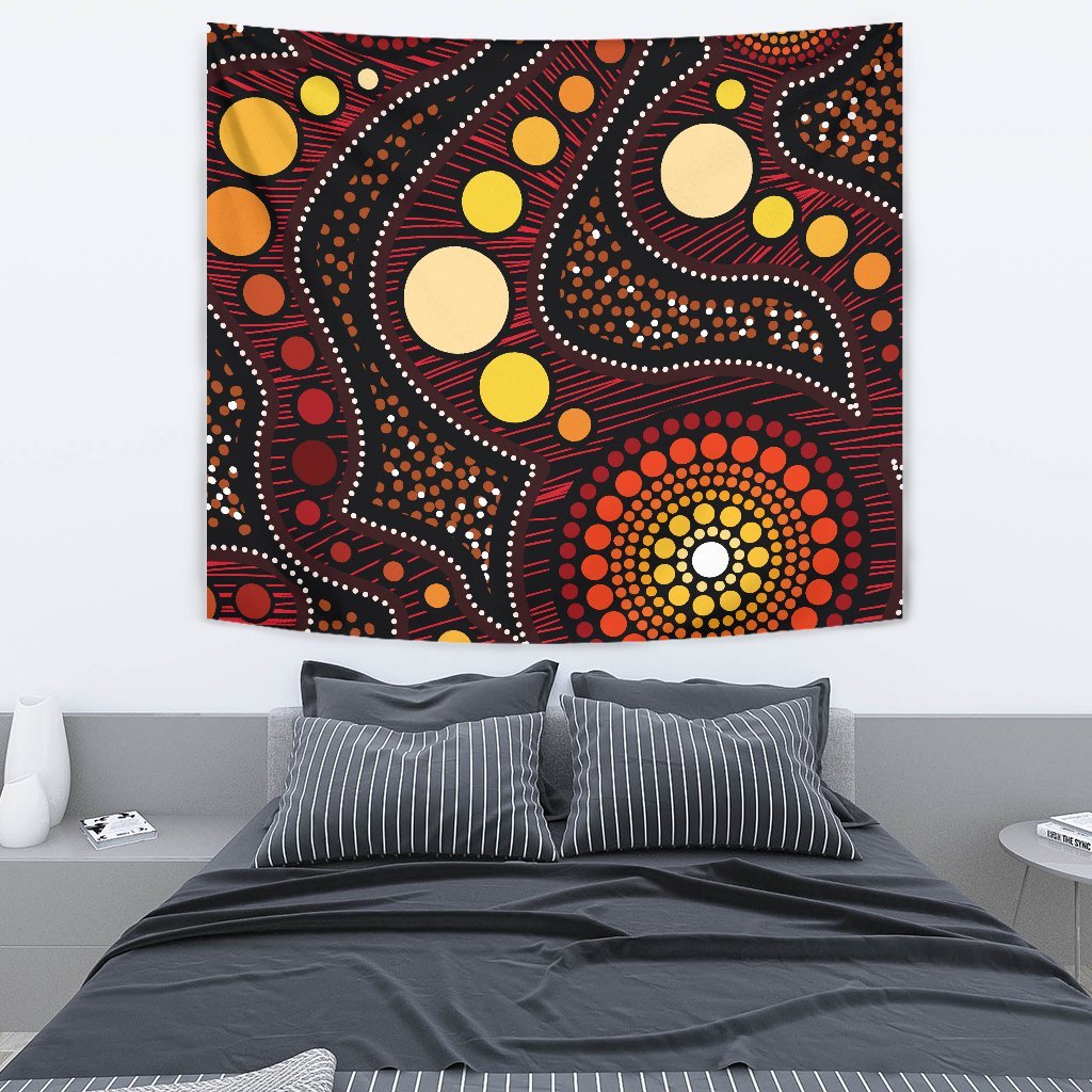 Aboriginal Tapestry - Aboriginal Art Ver01 - Vibe Hoodie Shop