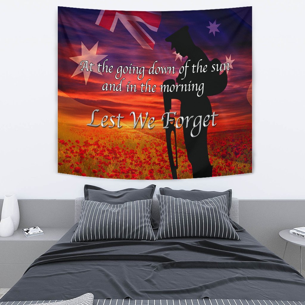 ANZAC Day 2021 Tapestry - Lest We Forget Ver02 - Vibe Hoodie Shop