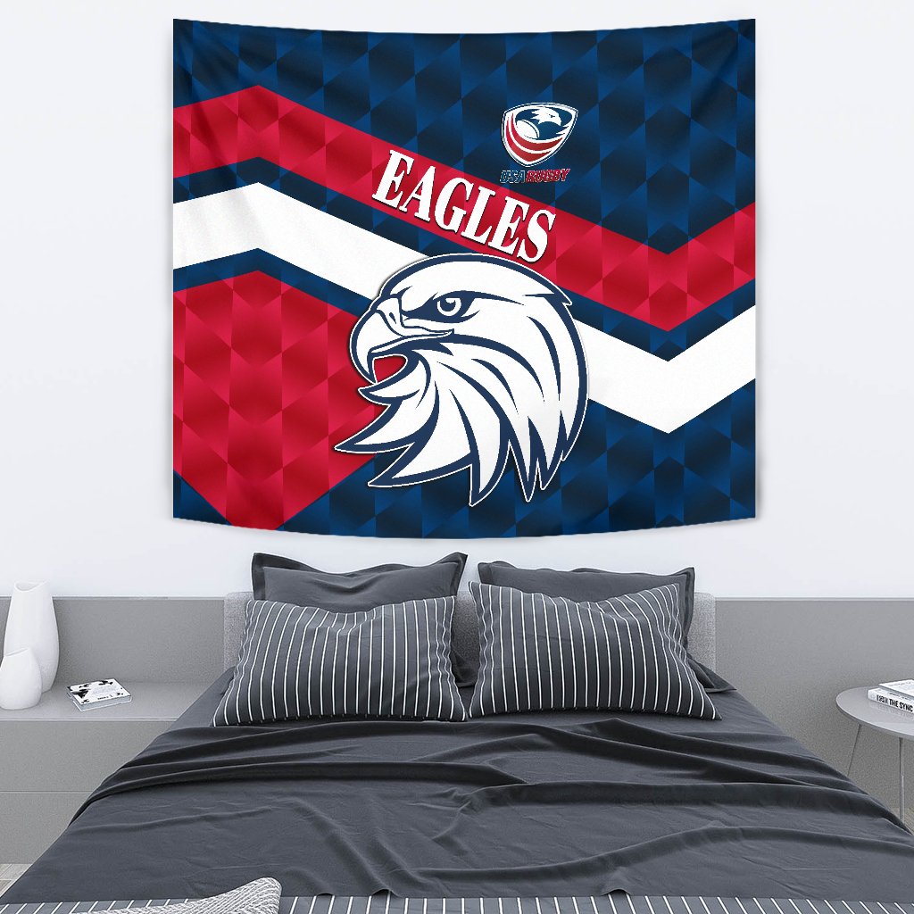 USA Rugby Tapestry Eagles Sporty Style - Vibe Hoodie Shop