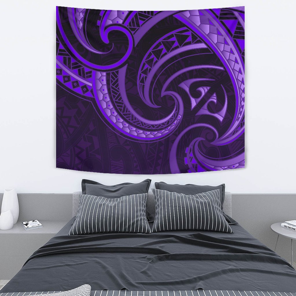 New Zealand Maori Mangopare Tapestry Polynesian - Purple - Vibe Hoodie Shop