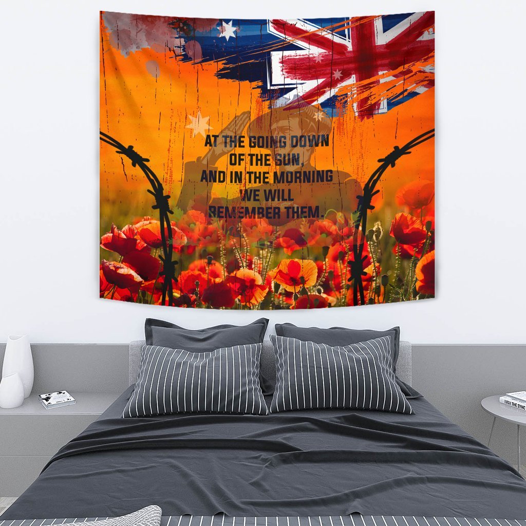 Australia ANZAC Day 2021 Tapestry - ANZAC Day Commemoration v2 - Vibe Hoodie Shop