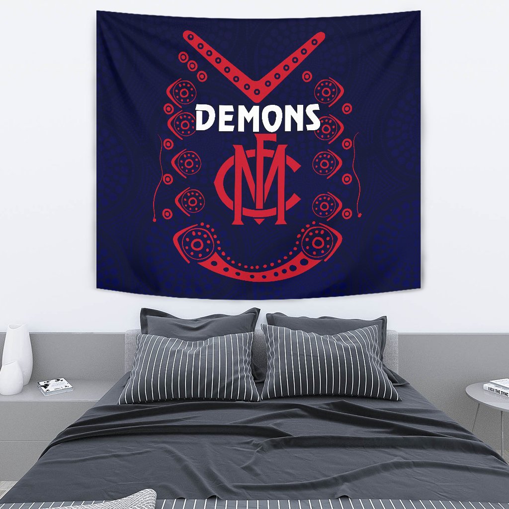 Melbourne Demons Indigenous Tapestry Football - Vibe Hoodie Shop