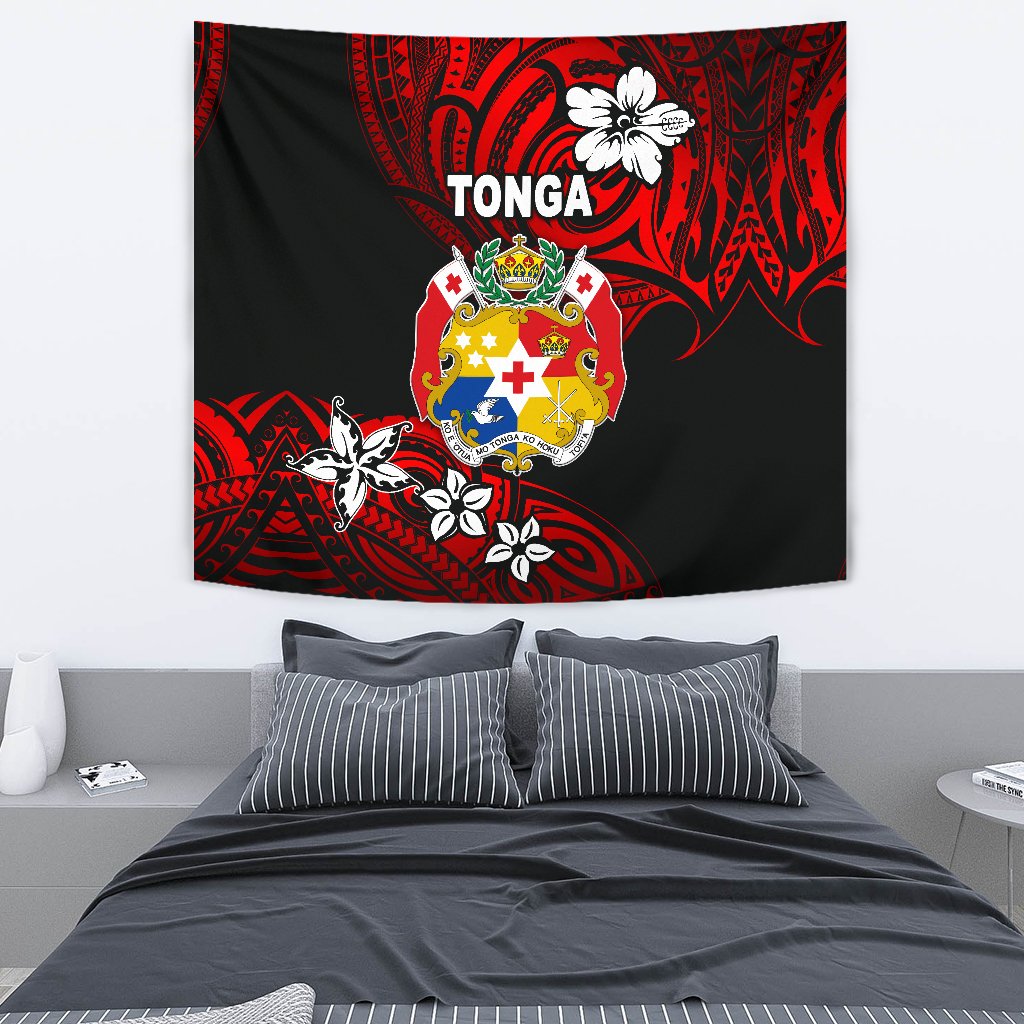 Mate Ma'a Tonga Rugby Tapestry Polynesian Unique Vibes - Red - Vibe Hoodie Shop