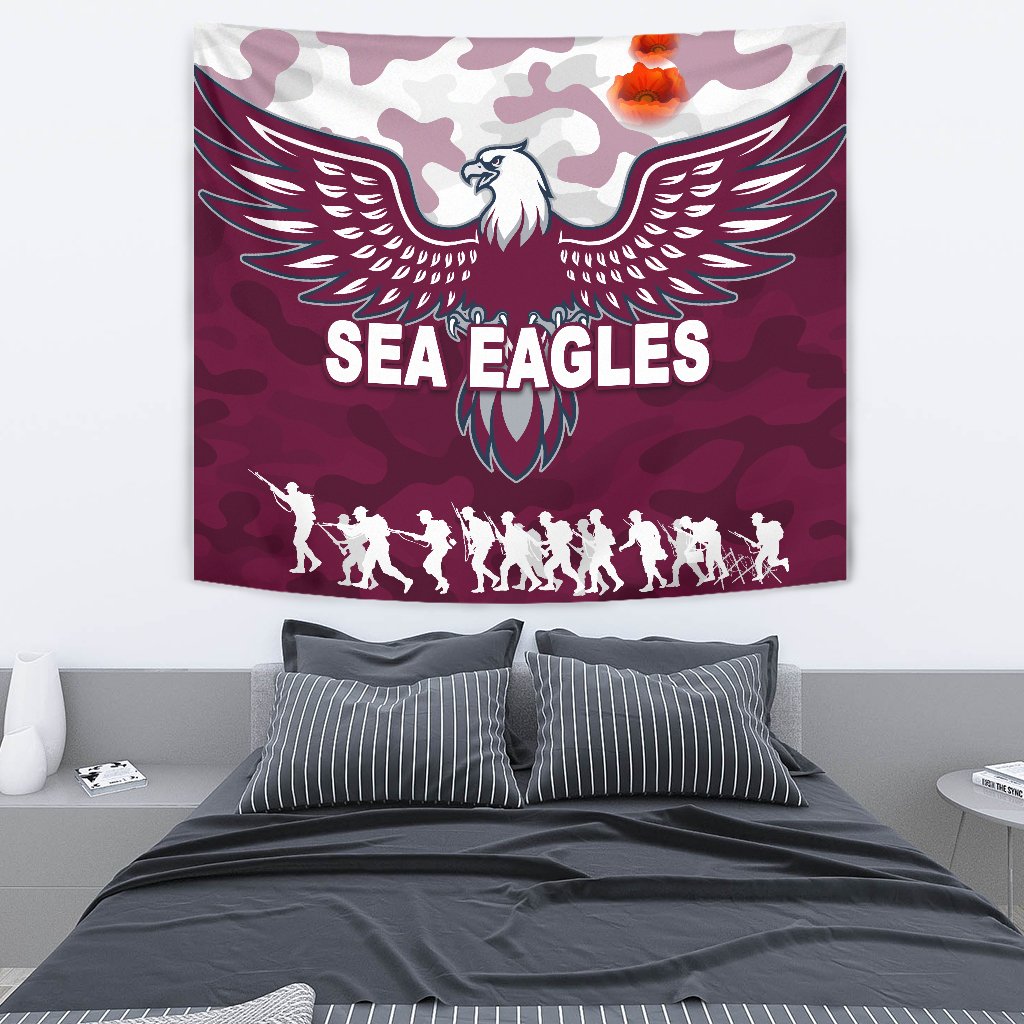 Manly Warringah Tapestry Sea Eagles ANZAC Day Camouflage Vibes - Vibe Hoodie Shop