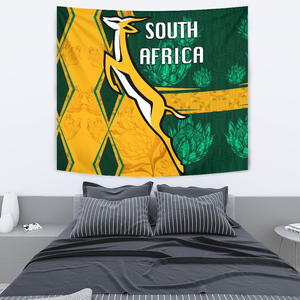 South Africa Tapestry Springboks Rugby Be Fancy - Vibe Hoodie Shop