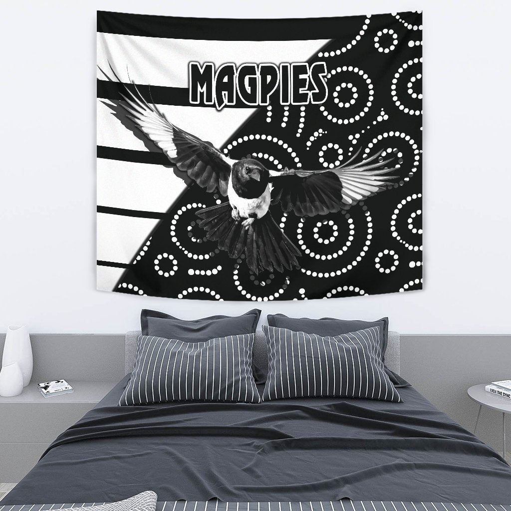 Western Suburbs Magpies Tapestry Simple Indigenous - Vibe Hoodie Shop