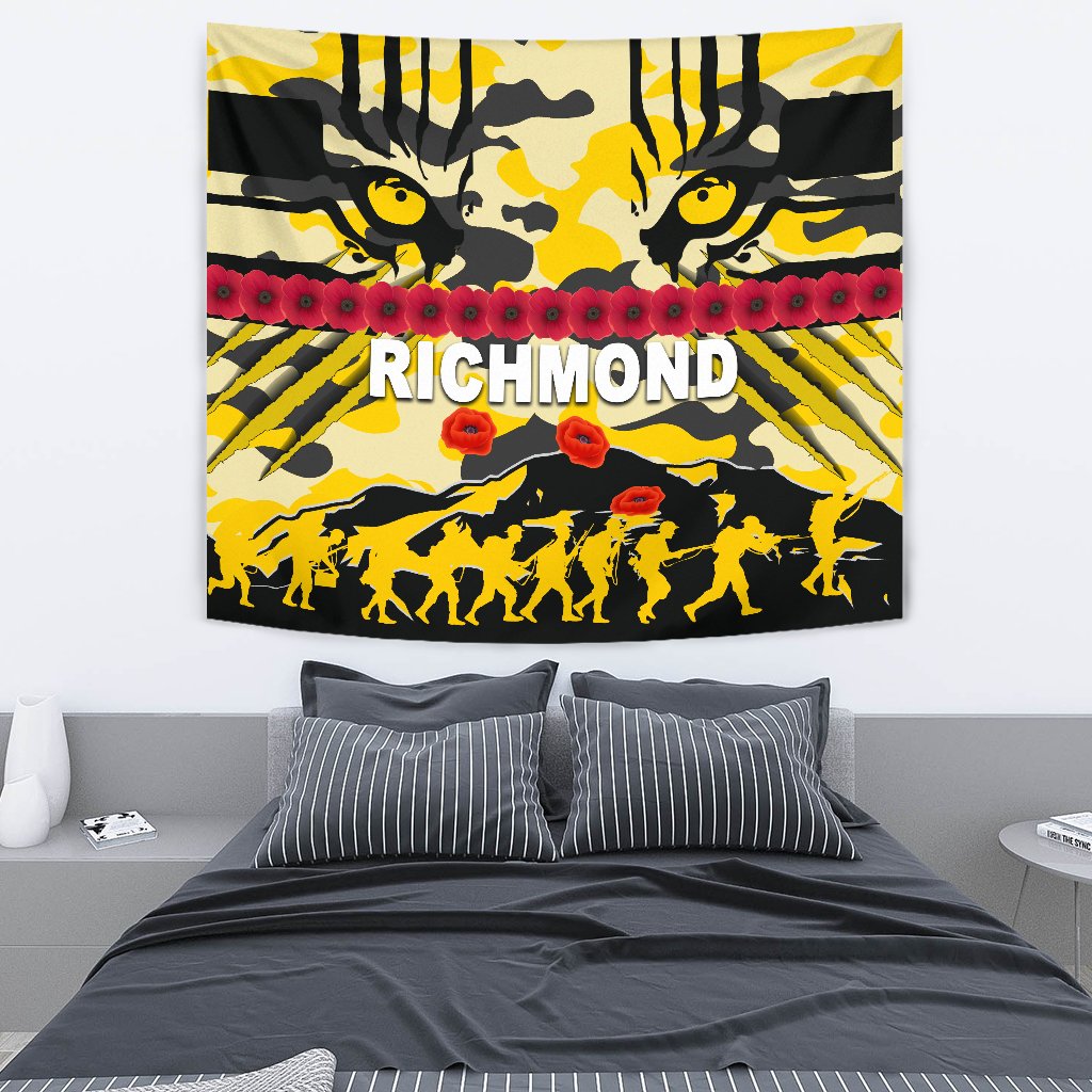 Richmond Tigers Tapestry ANZAC Day Country Style - Vibe Hoodie Shop