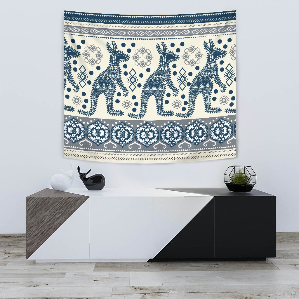 Tapestry - Aboriginal Dot Painting Tapestries Kangaroo - Vibe Hoodie Shop