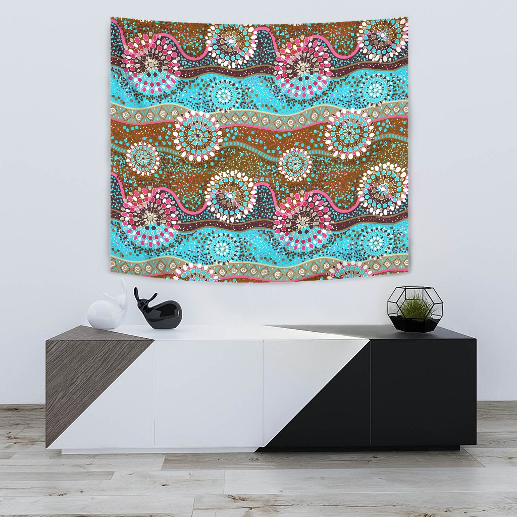 Tapestry - Aboriginal Dot Painting Tapestries Color - Vibe Hoodie Shop