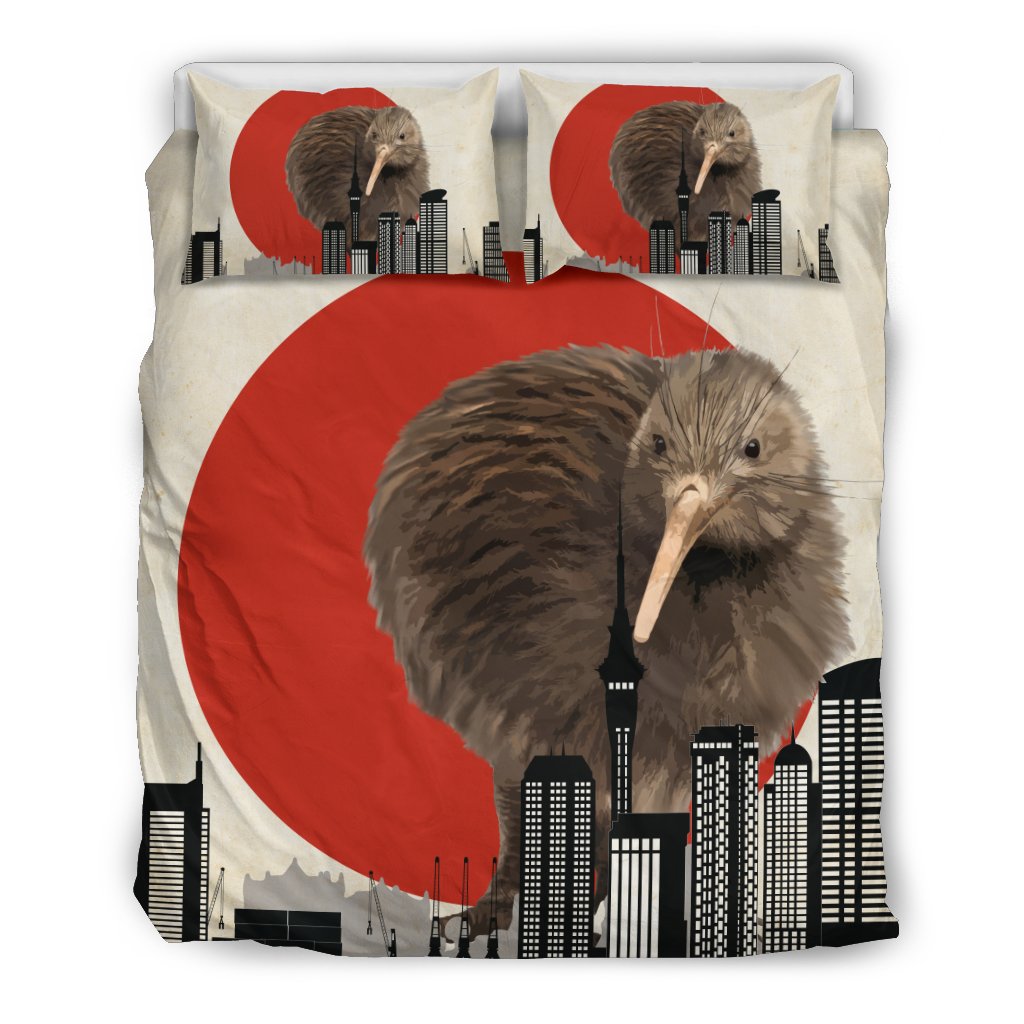 New Zealand Bedding Set, Kiwi Bird Duvet Cover And Pillow Case - Vibe Hoodie Shop