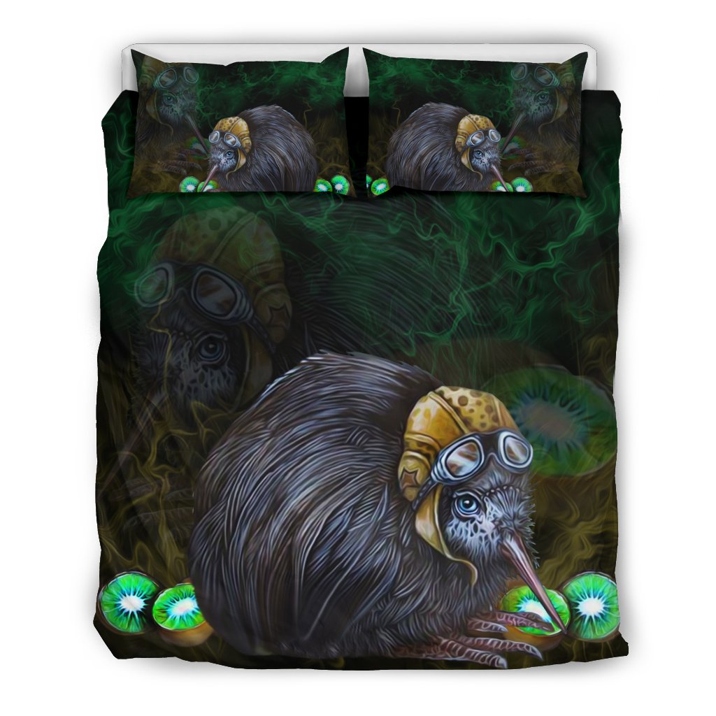 New Zealand Bedding Set, Kiwi Bird Duvet Cover And Pillow Case - Vibe Hoodie Shop