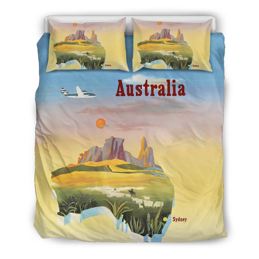 Bedding Sets - Australia Map Bed Poster Map Australia Sets - Vibe Hoodie Shop