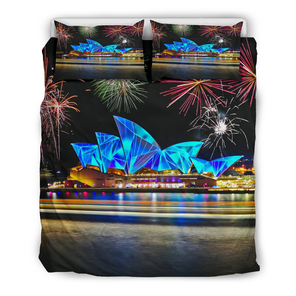 Bedding Sets - Sydney Opera Bed Mid Night Beautiful Sets - Vibe Hoodie Shop