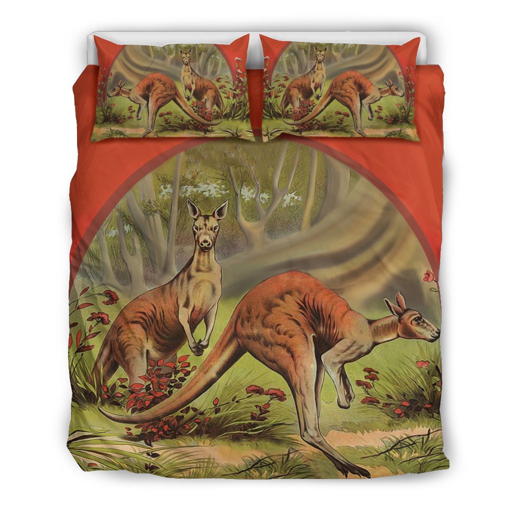 Bedding Sets - Kangaroo Bed In Forest Landscape Art Sets - Vibe Hoodie Shop