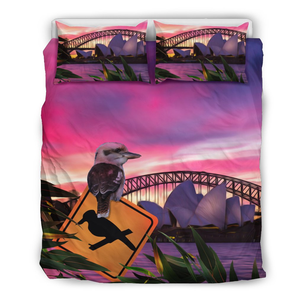 Bedding Sets - Kookaburra Bed Kangaroo Sign Sydney Opera Sets - Vibe Hoodie Shop