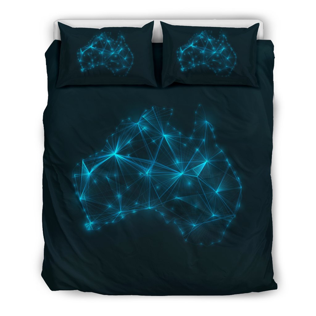 Bedding Sets - Australia Map Bed Glowing Mysterial Sets - Vibe Hoodie Shop