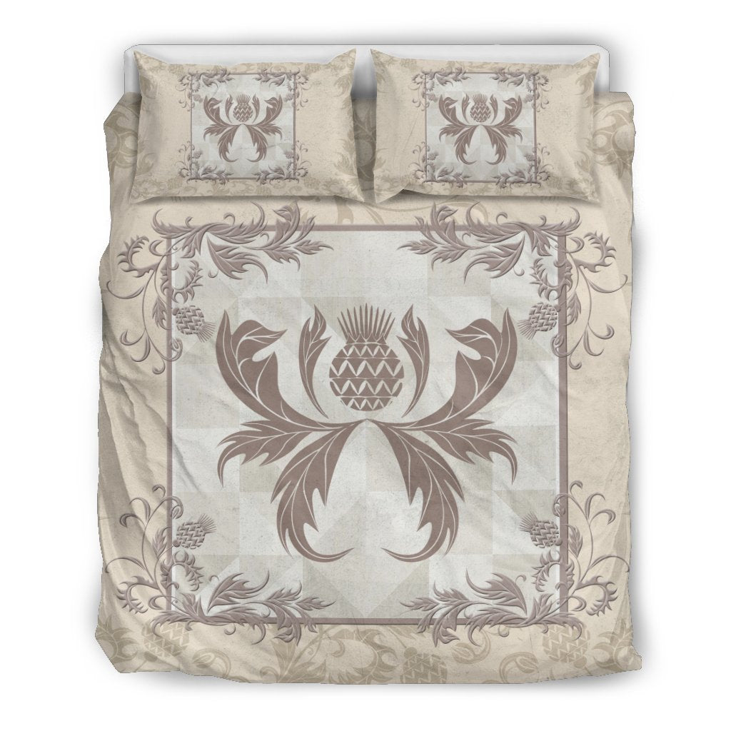 Thistle Scotland Bedding Set Creme - Vibe Hoodie Shop