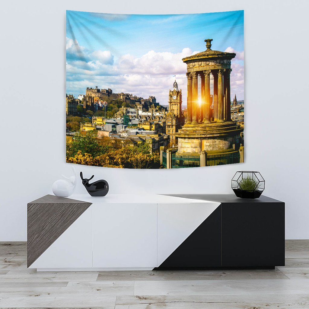 Scotland Dugald Stewart Monument Tapestry - Vibe Hoodie Shop