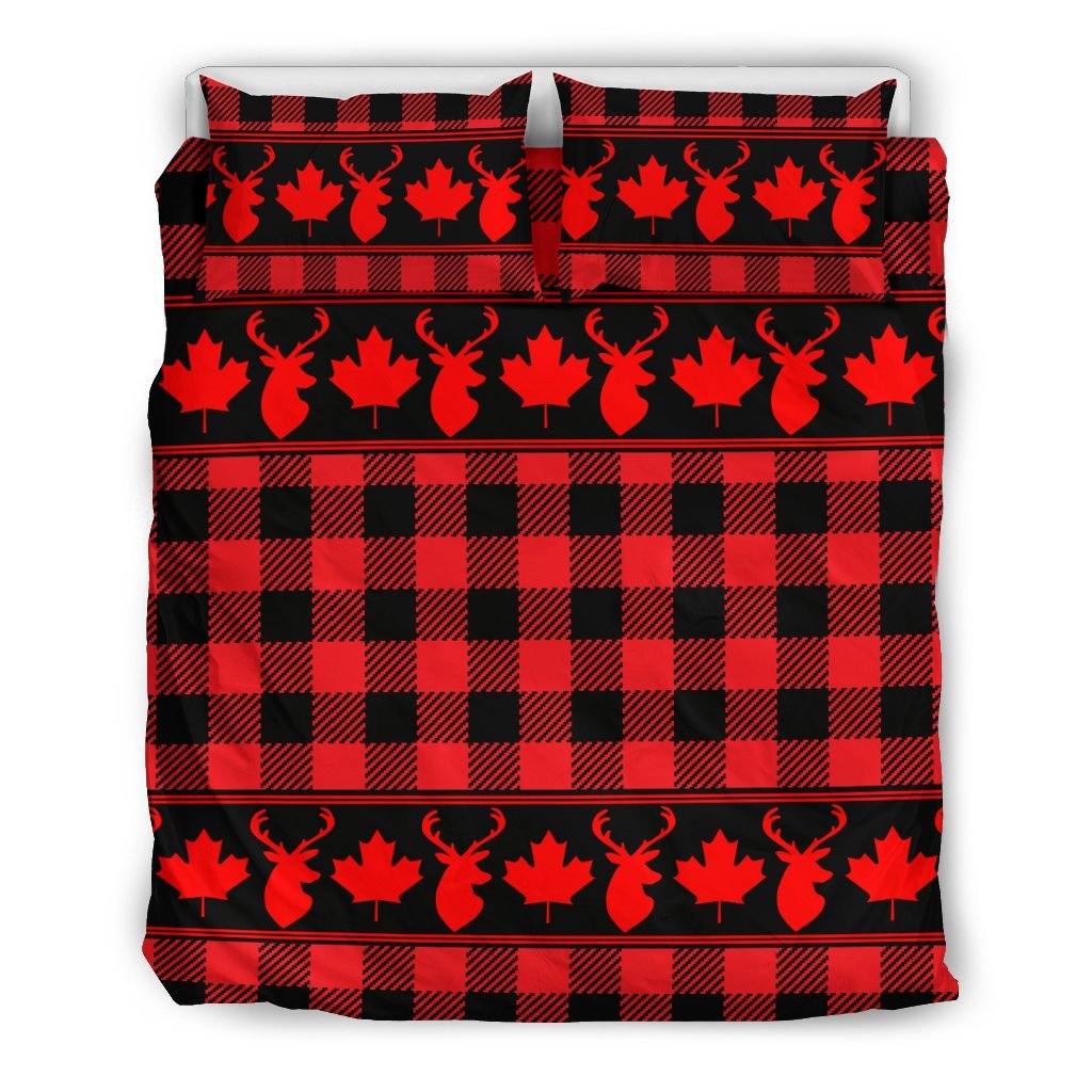 Canada Maple Leaf Bedding Set - Rustic Duvet Covers 04 - Vibe Hoodie Shop