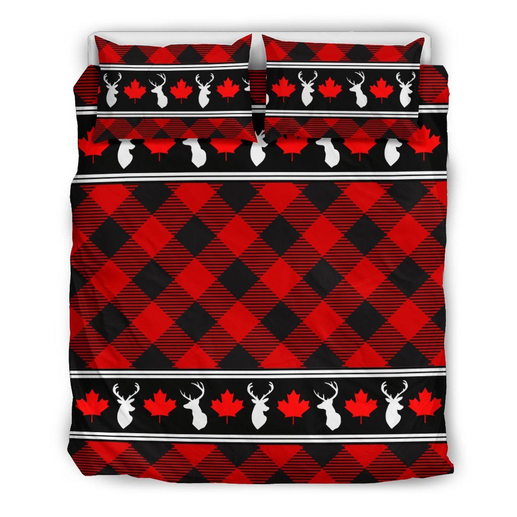 Canada Maple Leaf Bedding Set - Rustic Duvet Covers 06 - Vibe Hoodie Shop