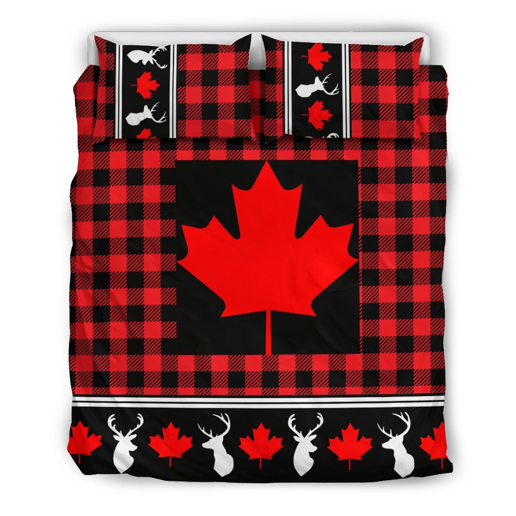 Canada Maple Leaf Bedding Set - Rustic Duvet Covers 13 - Vibe Hoodie Shop