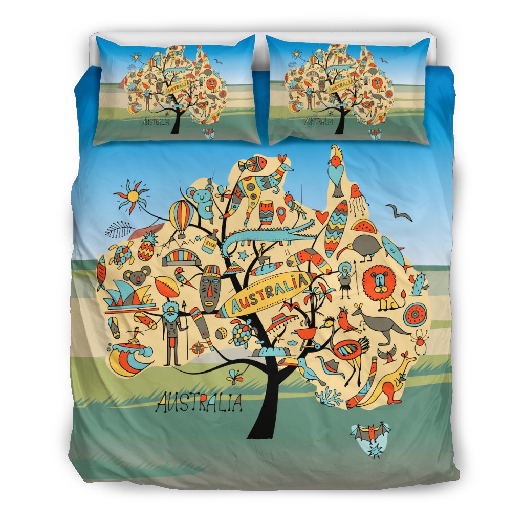 Bedding Sets - Australia Map Bed Symbol Sets - Vibe Hoodie Shop