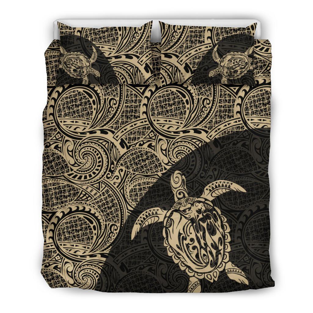 Hawaii Bedding Set, Tribal Turtle Mermaid Duvet Cover And Pillow Case - Vibe Hoodie Shop