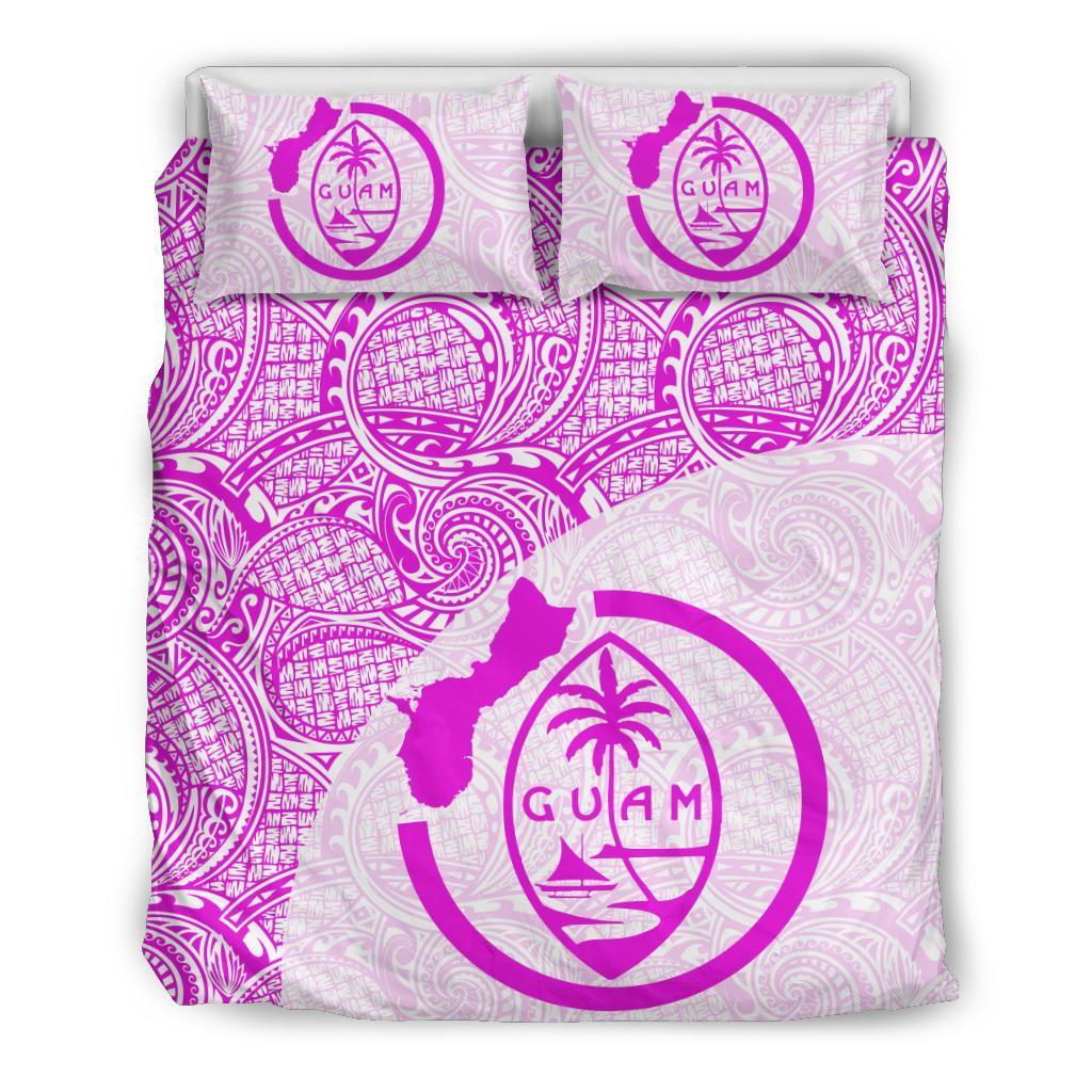 Guam Bedding Set Coat Of Arm Map Polynesian - Vibe Hoodie Shop