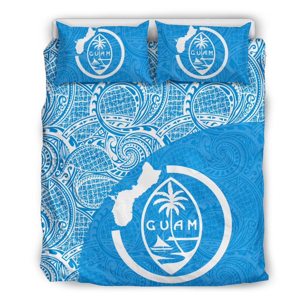 Guam Bedding Set Coat Of Arm Map Polynesian 02 - Vibe Hoodie Shop