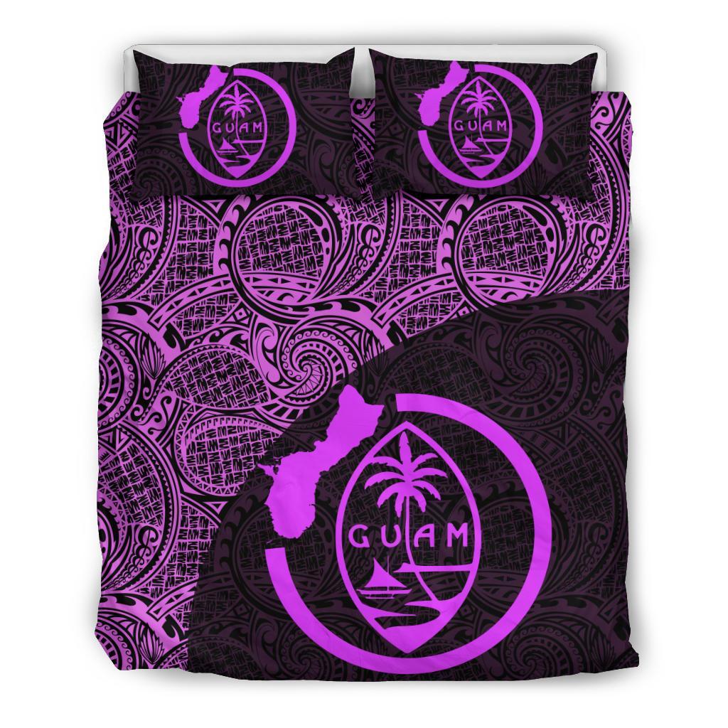 Guam Bedding Set Coat Of Arm Map Polynesian 09 - Vibe Hoodie Shop