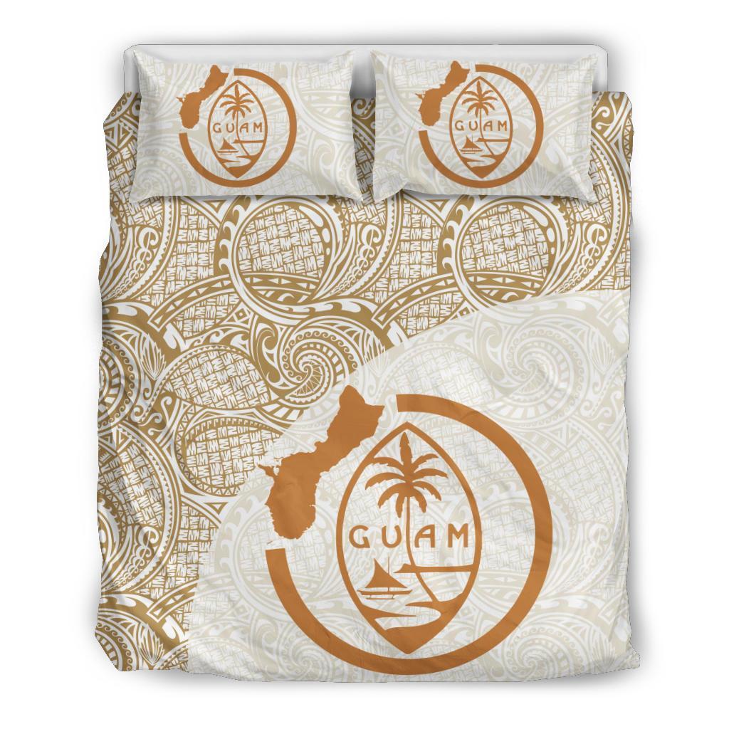 Guam Bedding Set Coat Of Arm Map Polynesian 06 - Vibe Hoodie Shop