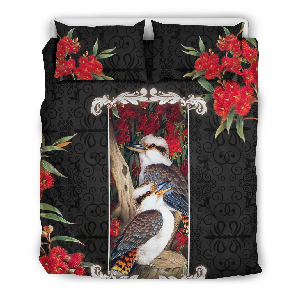 Bedding Sets - Kookaburra Bed Waratah Flowers Patterns Sets - Vibe Hoodie Shop