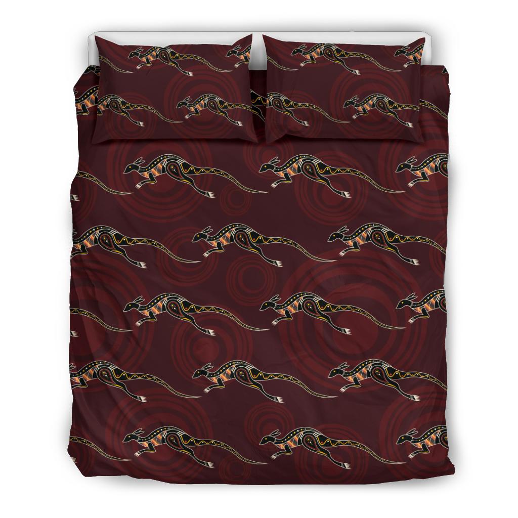 Aboriginal Bedding Sets, Kangaroo Patterns - Vibe Hoodie Shop