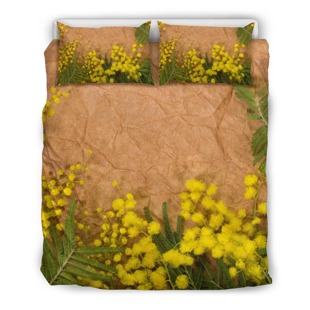 Australia Bedding Sets - Golden Wattle Bed Vintage Landscape Art Sets - Vibe Hoodie Shop