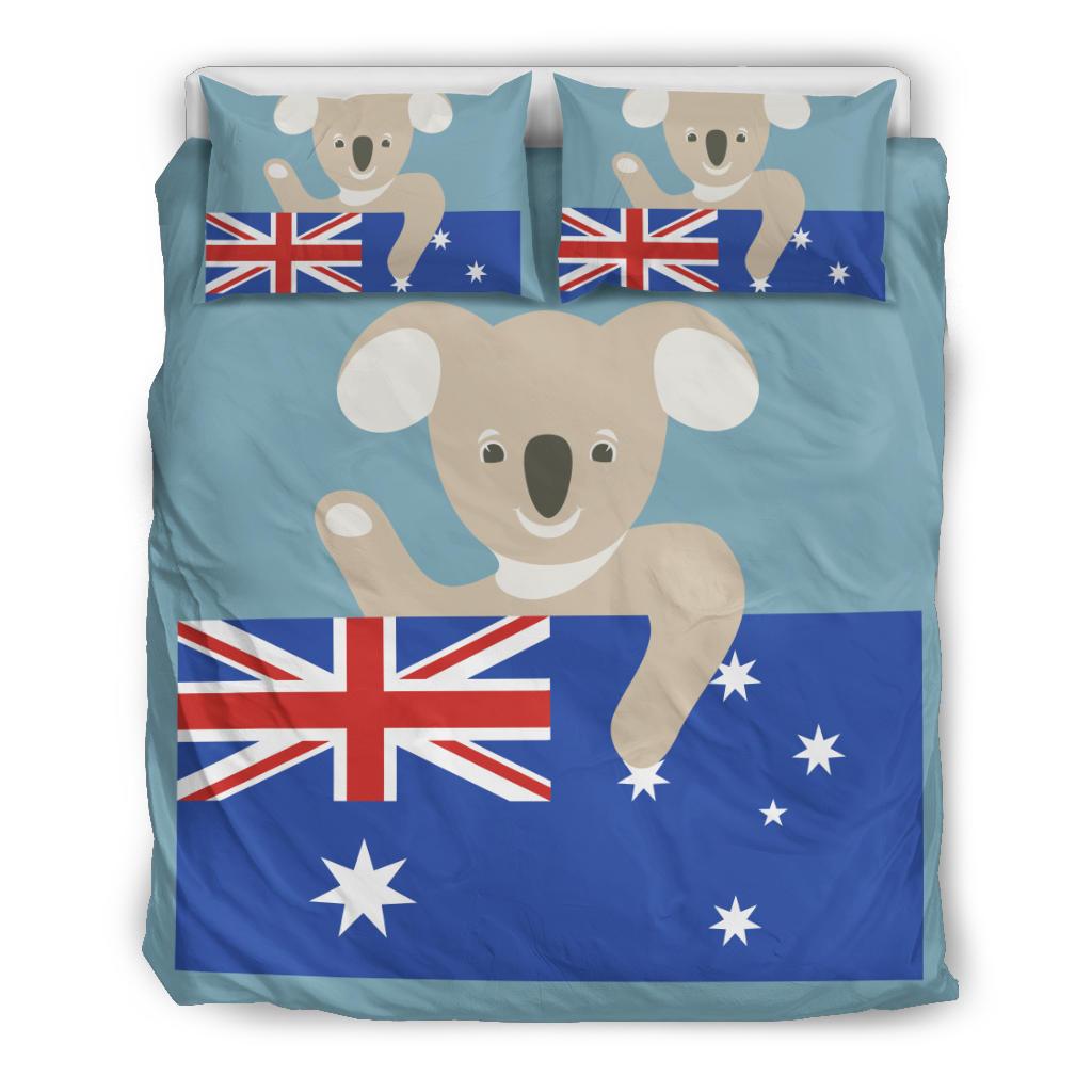 Bedding Sets - Koala Bed Aus Flag Southern Cross Australia Sets - Vibe Hoodie Shop