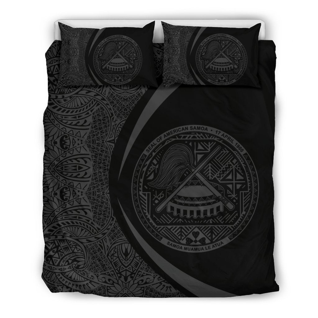 American Samoa Coat Of Arms Polynesian Bedding Set - Circle Style - Vibe Hoodie Shop