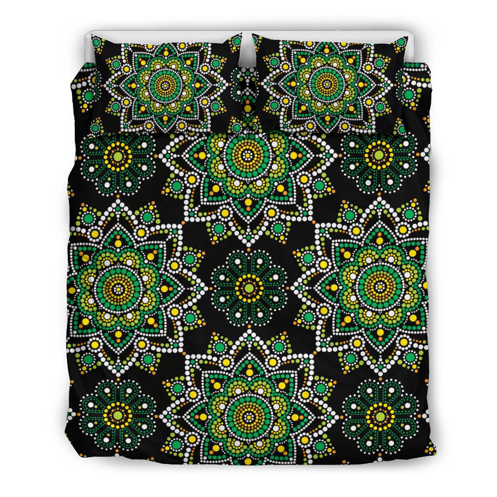 Aboriginal Bedding Sets, Mandala Art Circle Dot Painting Ver02 - Vibe Hoodie Shop