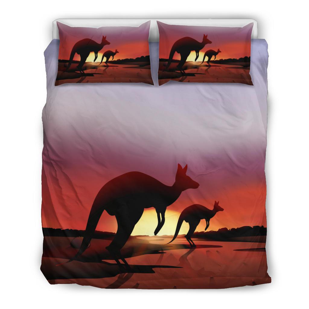 Bedding Sets - Kangaroo Bed Sunset Sets Ver07 - Vibe Hoodie Shop