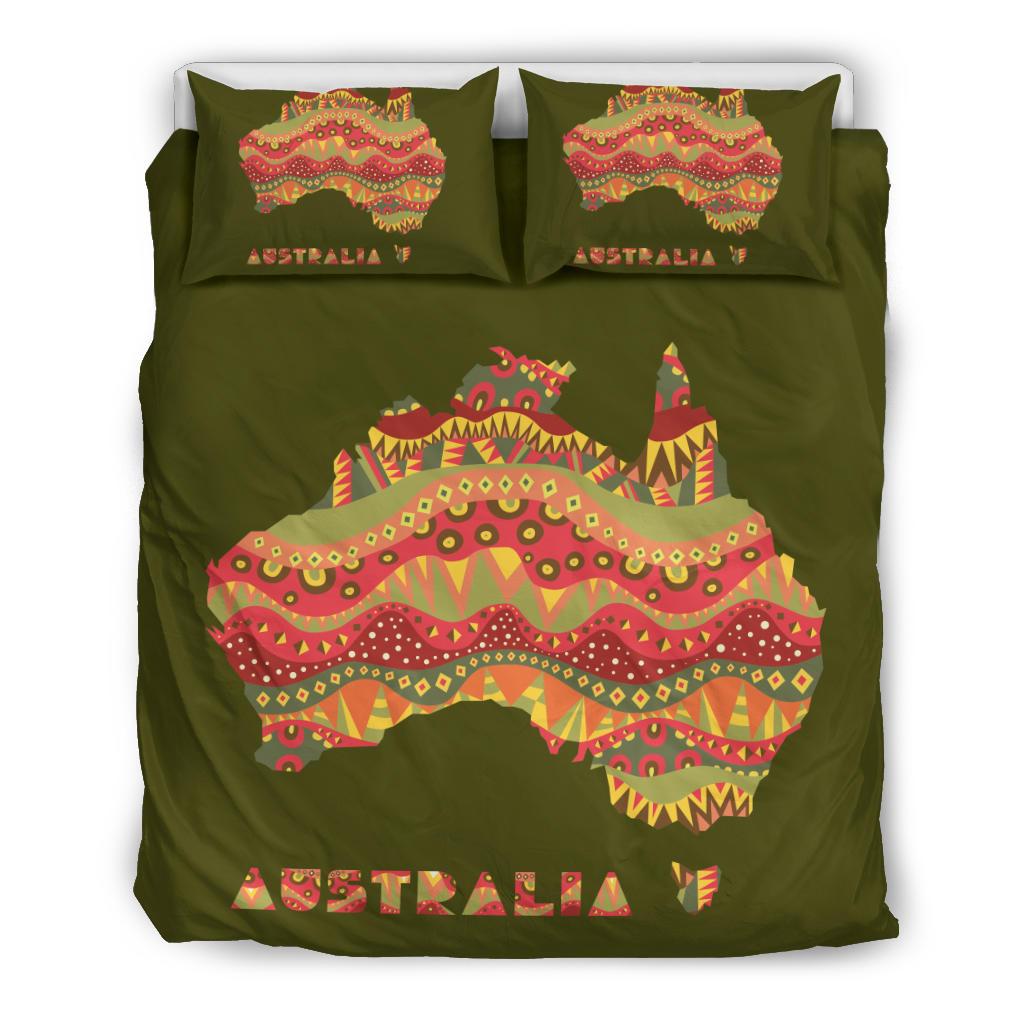 Bedding Sets - Australia Map Bed Patterns Sets Ver02 - Vibe Hoodie Shop