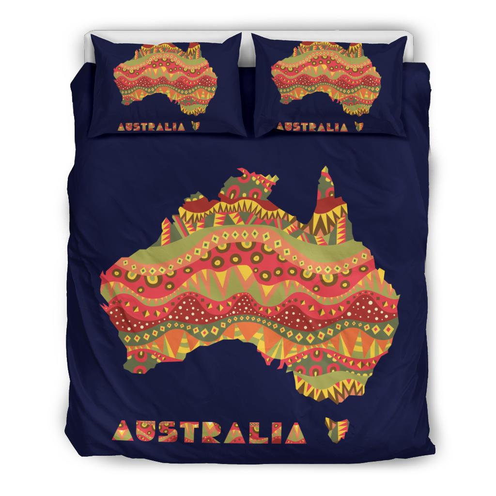 Bedding Sets - Australia Map Bed Patterns Sets Ver03 - Vibe Hoodie Shop