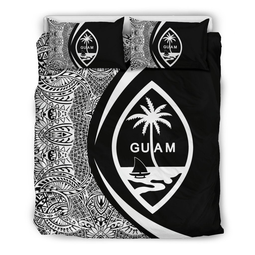 Guam Coat Of Arms Polynesian Bedding Set - Circle Style 01 - Vibe Hoodie Shop